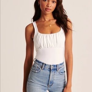 NWT Abercrombie Seamless Ruched Bodysuit Size S